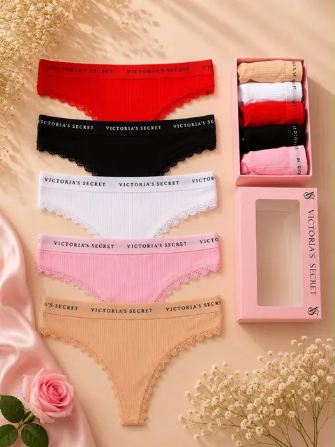 Victoria Secret Yan Dantel String Külot 5'li