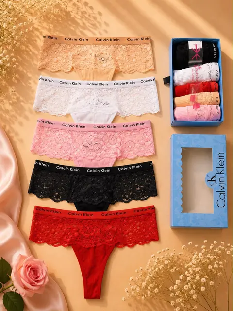 Calvin Klein Üst Dantel String Külot 5'li