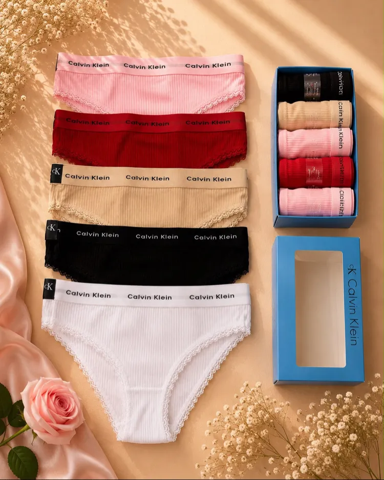 Calvin Klein Yan Dantelli Slip Külot 5'li