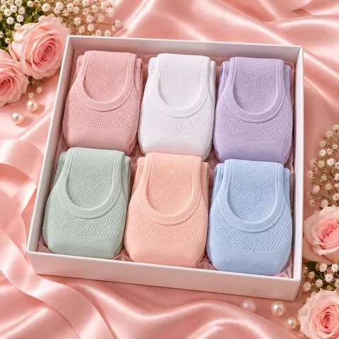 6'lı Bambu Patik Çorap Seti – Pastel
