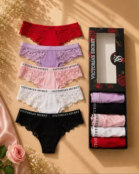 Victoria Secret Çift Dantel String Külot 5'li